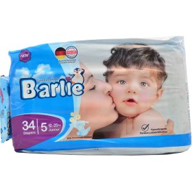 تصویر پوشک اکونومی خیلی بزرگ 34 عددی سایز 5 بارلی Barlie Economic Baby Diaper Size 5 34pcs