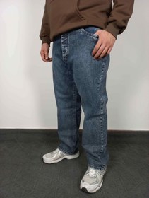 تصویر شلوار جین بگ سایز بزرگ ابی - 52 