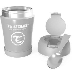 تصویر فلاسک غذا 350 میلی لیتری تویست شیک طوسی TWISTSHAKE