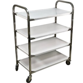 تصویر ترولی ۴ طبقه استیل 