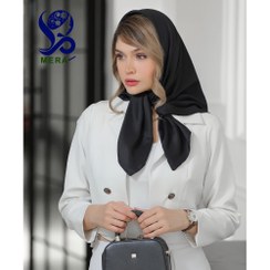 تصویر روسری ساتن مشکی (196) 