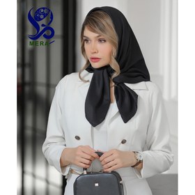 تصویر روسری ساتن مشکی (196) 