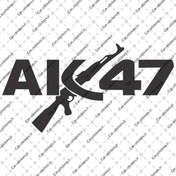 تصویر استیکر برشی AK47 کد cu21 