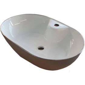 تصویر روشویی روکابینتی تورینو نقره ای نیم کت نوین سرام Torino Top Counter Basin