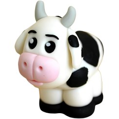 تصویر تاپر کیک فوندانتی عروسکی مدل گاو - گوگولی ها 