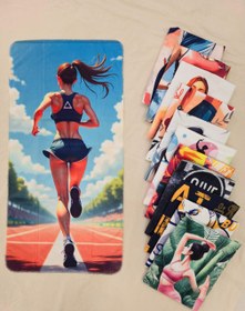 تصویر زیر انداز و حوله ورزشی باشگاهی 