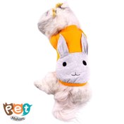 تصویر لباس سگ و گربه مدل تیشرت خرگوشی رنگ صورتی دارای سایز اسمال مدیم لارج 