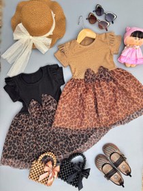 تصویر پیراهن دخترانه پلنگی 