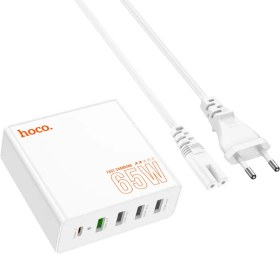 تصویر شارژر رومیزی 5 پورت USB هوکو مدل C114A 65W Hoco C114A 65W Smart HUB Charger