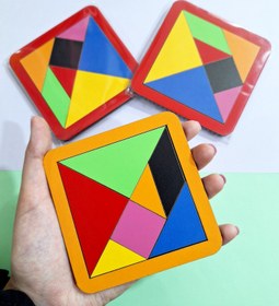 تصویر بازی تانگرام چوبی 