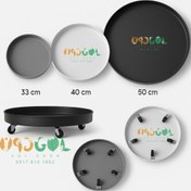 تصویر زیر گلدانی چرخدار فلزی قطر ۵۰ سانت 