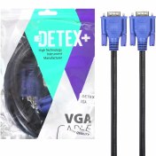 تصویر کابل 5 متری DETEX+ VGA 3+4 – مشکی 