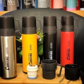 تصویر فلاسک استیل CAMPING اسپرت ۶۰۰میلی لیتر استیل دو‌جداره flask steel CAMPING sports 600 ml steel 2jedareh