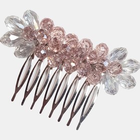 تصویر شانه موی شینیون کریستال صورتی مدل SH-SRT 