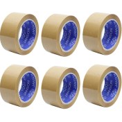 تصویر چسب کارتن قهوه ای ۹۰ یارد جانسون بسته ۶ تایی 