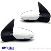 تصویر آینه بغل رانا پلاس با قاب سفید شایسته چپ/راست 