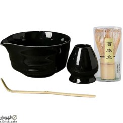 تصویر ست چای ماچا ۴ تکه رنگ صورتی و سبز پسته ای 