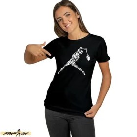 تصویر تیشرت ورزشی بدمینتون فشن لاین BDMNTN‌ 29 | مشکی/سفید 