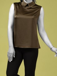 تصویر تاپ زنانه مجلسی ساتن کلاسیک برنس مدل نغمه سایز ۴۴ 