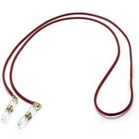 تصویر بند عینک چرمی زرشکی 