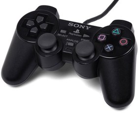 تصویر دسته پلی استیشن 2 سیم ابریشمی آی سی دار game pad playstation2