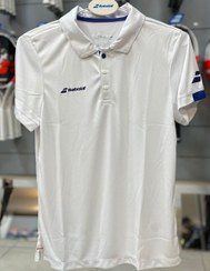 تصویر تیشرت تنیس مردانه پولو بابولات سفید 