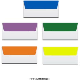 تصویر پاکت نامه سپهر ( Sepehr ) مدل لب رنگی - سایز ملخی 