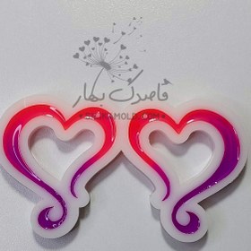 تصویر قالب سیلیکونی رزین مدل گوشواره دلبر کد W1 Resin silicone mold model pendant and earring set code MJ1