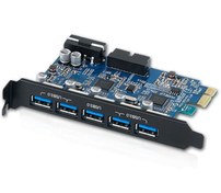 تصویر هاب پنج پورت اینترنال USB 3.0 اوریکو ORICO PVU3-5O2I 5 Port USB3.0 PCI-E Expansion Card with Dual Chip 