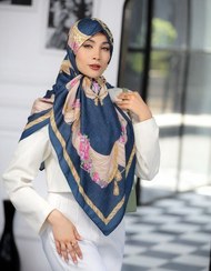 تصویر روسری نخی سیا اسکارف کد C24073 