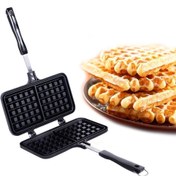 تصویر وافل زن مستطیل دو عددی تفلون 