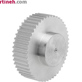 تصویر پولی تایمینگ 60 دندانه آلومینیومی مدل T5 برای تسمه با پهنای 16 میلیمتر 60-tooth pulley timing model T5