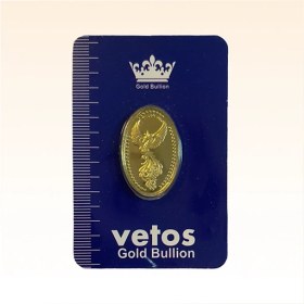 تصویر شمش طلای ۱۸ عیار وتوس (سیمرغ بیضی) 