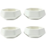 تصویر پیاله مدل سرامیکی طرح ۶ ضلعی مجموعه ۴ عددی 