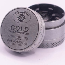 تصویر گرایندر فلزی ۳ تکه طرح Gold 