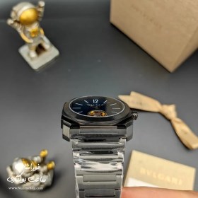 تصویر ساعت بولگاری توربیلون مشکی صفحه آبی BULGARI OCTO FINISSIMO Tourbillon بولگاری ( Bvlgari )