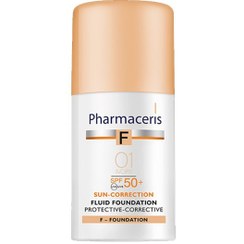 تصویر کرم پودر همراه با ضد آفتاب پروتکتیو کارکتیو Pharmaceris SPF50 فارماسریز 