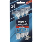 تصویر خود تراش مدل Samurai 3 بسته 3 عددی دربی ا Derby 3 Samurai 3 Pcs Derby 3 Samurai 3 Pcs