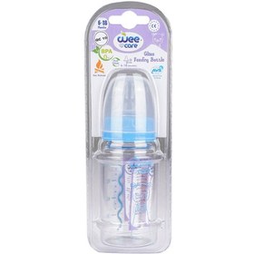 تصویر شیشه شیر B303 شماره ۲ وی کر 120 میلی لیتر Wee Care Glass Feeding BottleCode B303 No.2 120ml