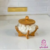 تصویر قندان آبگز پایه چوبی 