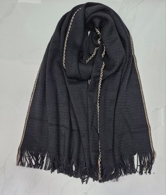 تصویر شال بافت مشکی 