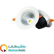 تصویر چراغ توکار هارمونیک 18 وات دایره ای COB پارس شعاع توس 