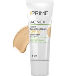 تصویر کرم ضد آفتاب رنگی پریم مدل ACENEX با SPF60 – بژ روشن Prime Acnex Free Oil Sunscreen Cream SPF60 40ml Light Beige