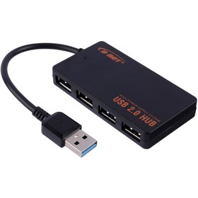 تصویر هاب 4 پورت USB2.0 دی نت مدل DT-422 D-net DT-422 USB2.0 4port USB HUB