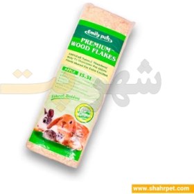 تصویر پوشال بستر معطر جوندگان امیلی پتز رایحه سیب Emily Pets Premium Wood Flakes Apple