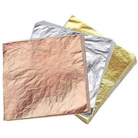 تصویر ورق طلا هنری 100 برگ 