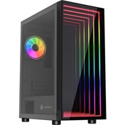 تصویر کیس کامپیوتر لاجی کی C481B RGB Mid Tower مشکی Logikey C481B RGB Mid Tower Black Computer Case