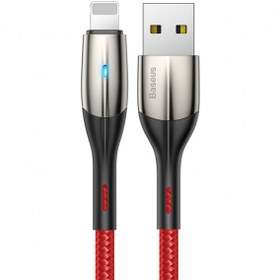 تصویر کابل تبدیل USB به لایتنینگ باسئوس مدل ا Baseus Horizontal CALSP-B USB to Lightning Cable 1M Baseus Horizontal CALSP-B USB to Lightning Cable 1M