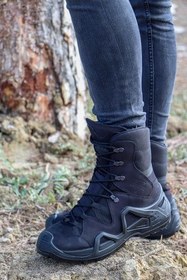 تصویر چکمه مردانه چرم ضد آب تاکتیکال هانتر P اسکوتر Scooter 