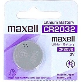 تصویر باتری سکه‌ای مکسل مدل CR-2032 لیتیوم maxell cr-2032 battery lithion